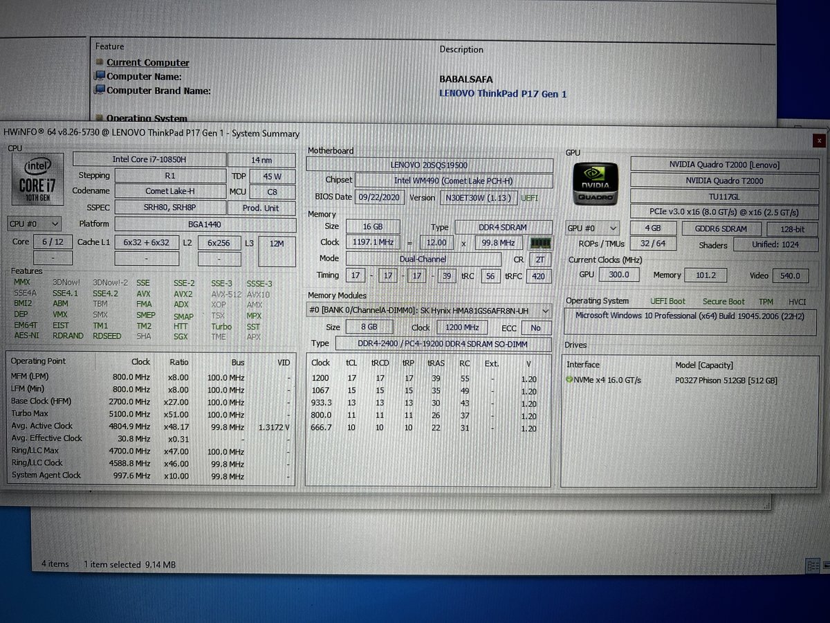 Lenovo ThinkPad P17 Gen 1 (P17 G1 20SN000YRT)