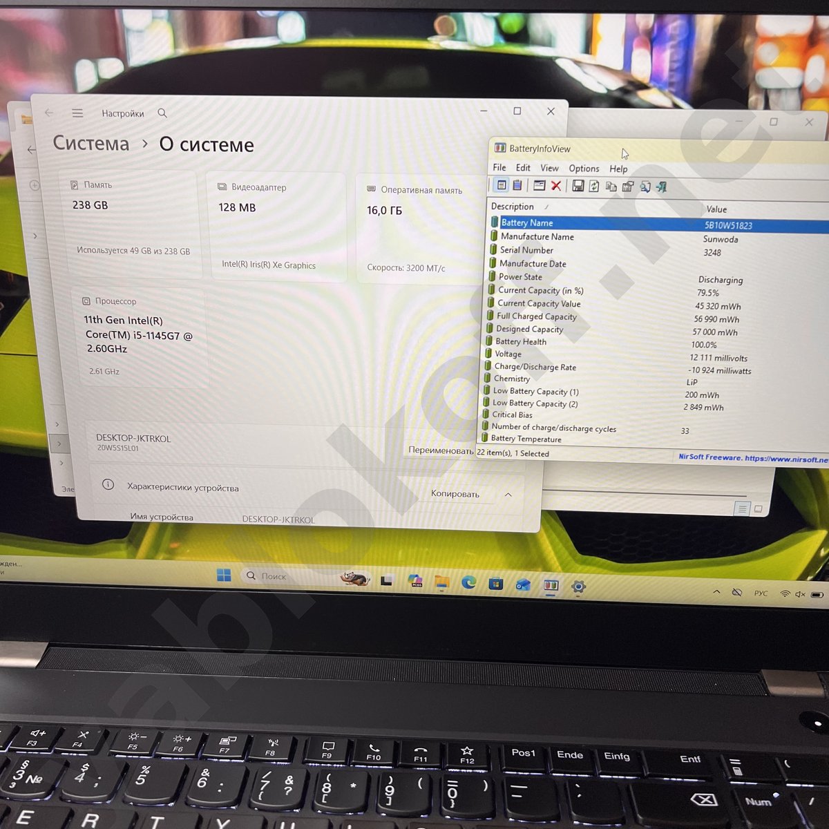 Ноутбук Lenovo ThinkPad T15 Gen 2 i5-1145G7 сенсорный — фото 6
